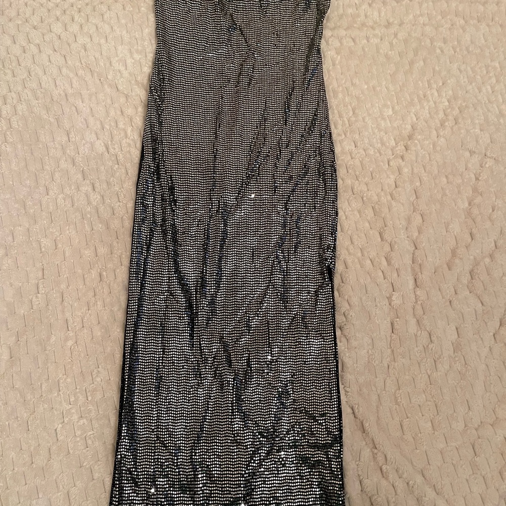 Elegant Black and Silver Women's Dress